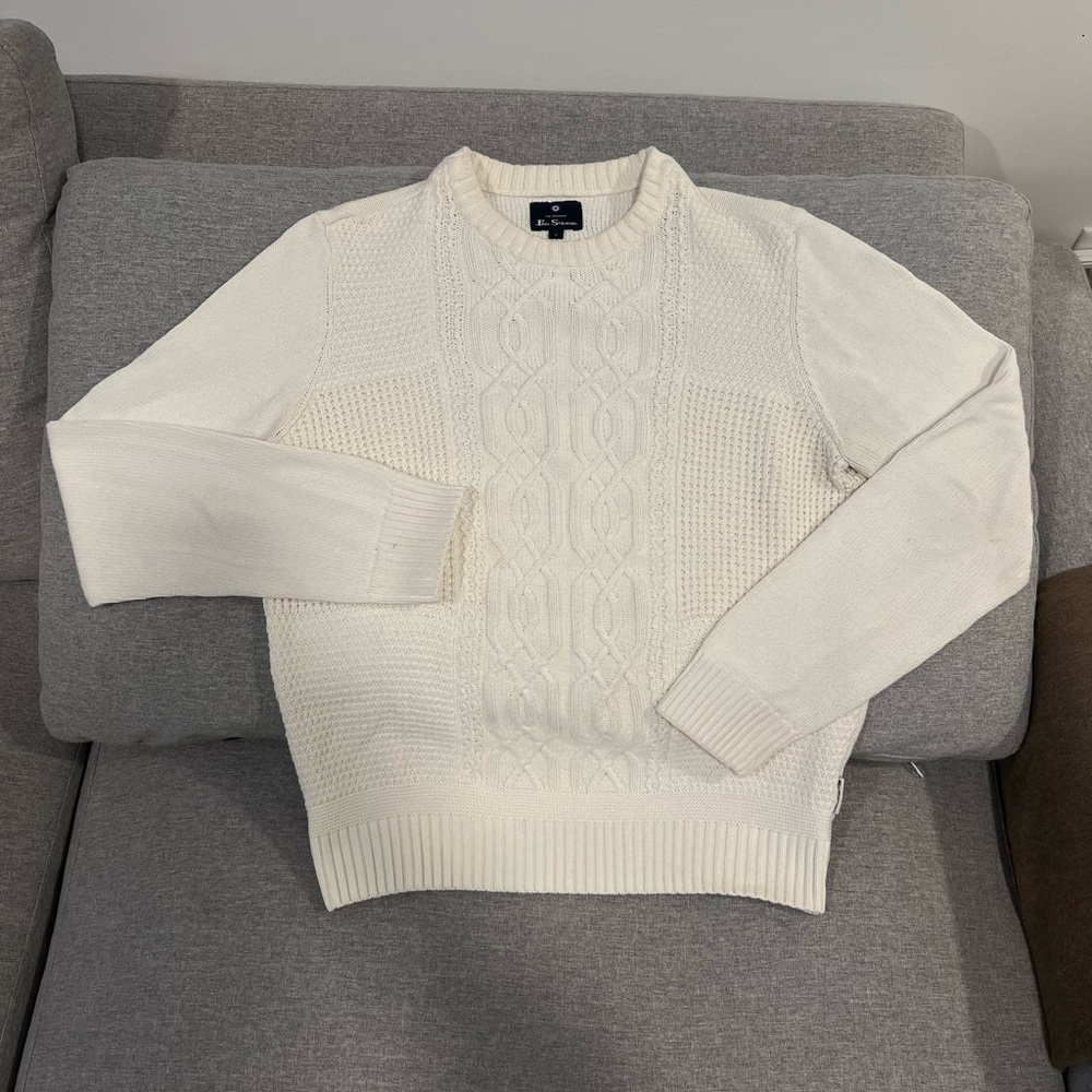 Ben Sherman Cable Knit Crewneck Sweater